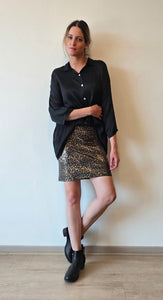 FALDA 3/4 CUERINA ANIMAL PRINT