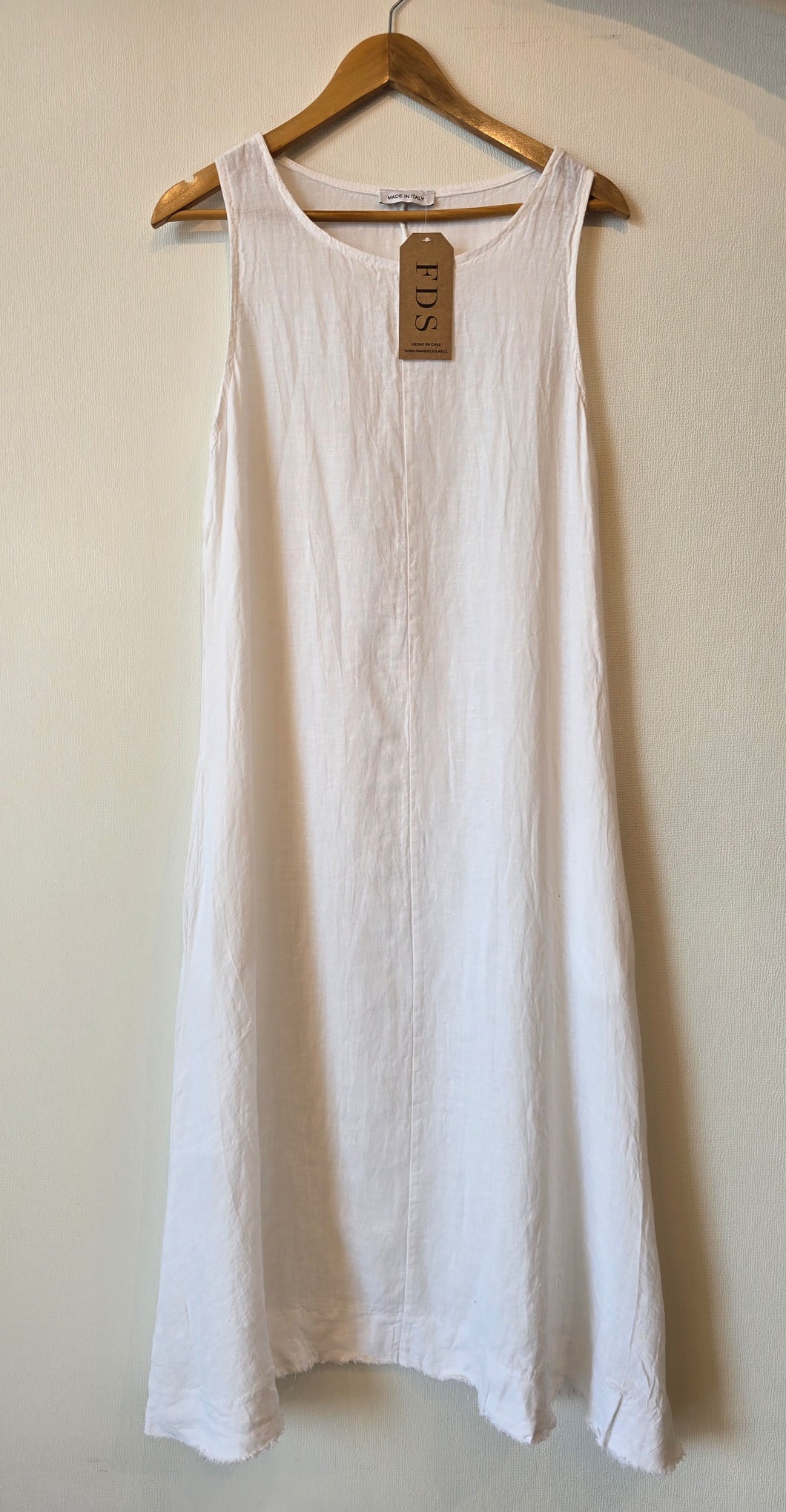 VESTIDO LINO LARGO SIN MANGAS