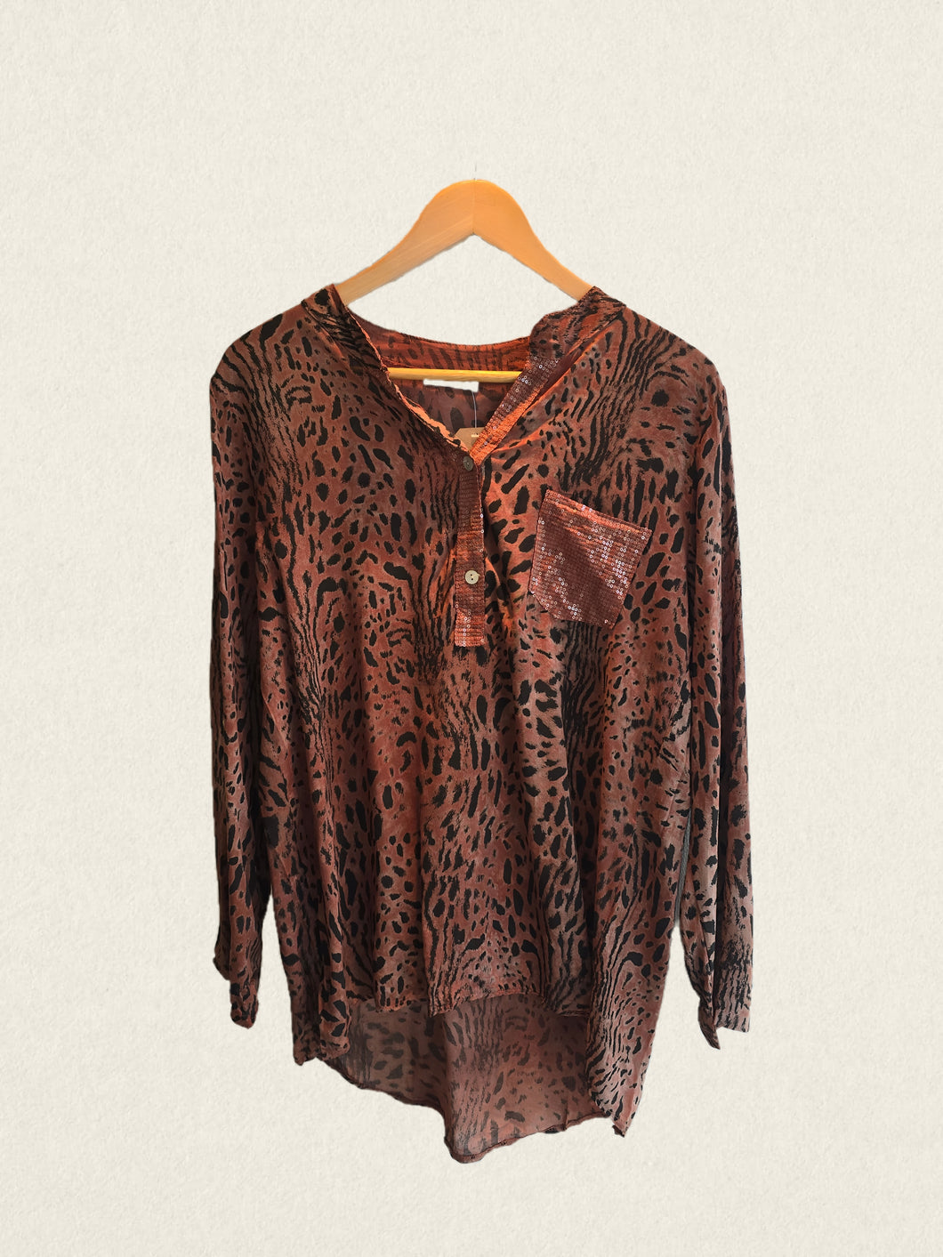 BLUSA GASA ANIMAL PRINT