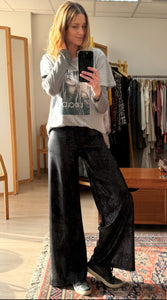 PANTALON SOFIA CUERINA NEGRO ANIMAL PRINT