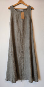 VESTIDO LINO LARGO SIN MANGAS