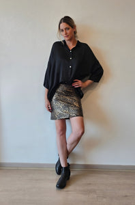 FALDA 3/4 CUERINA ANIMAL PRINT