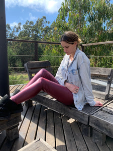 LEGGING CUERINA MEZCLILLA BURDEO